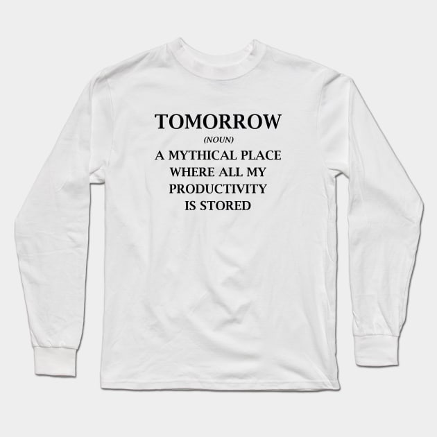 Tomorrow Long Sleeve T-Shirt by VectorPlanet
